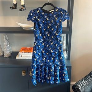 Blue print dress